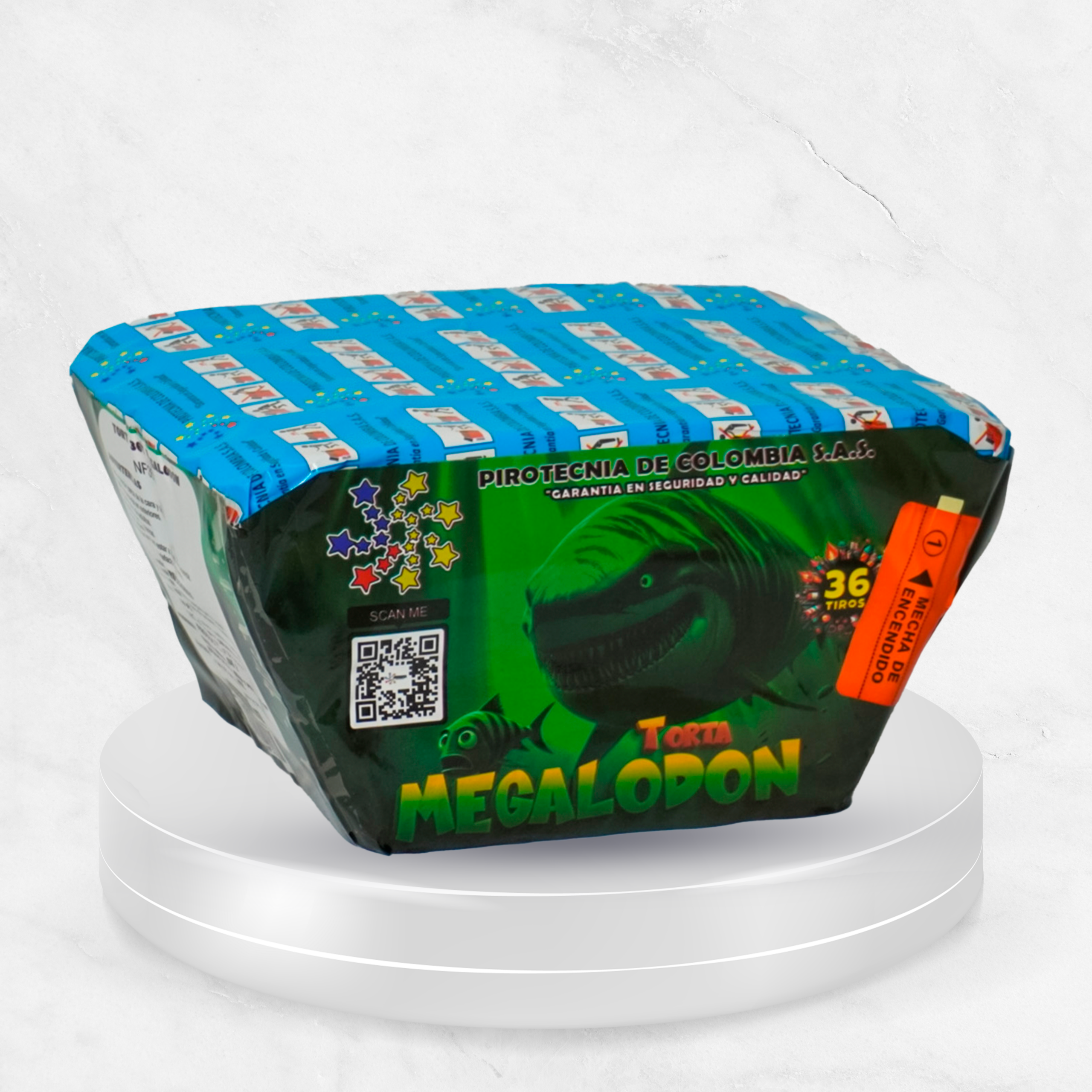 Torta Abanico 36 Tiros Megalodon x Unidad