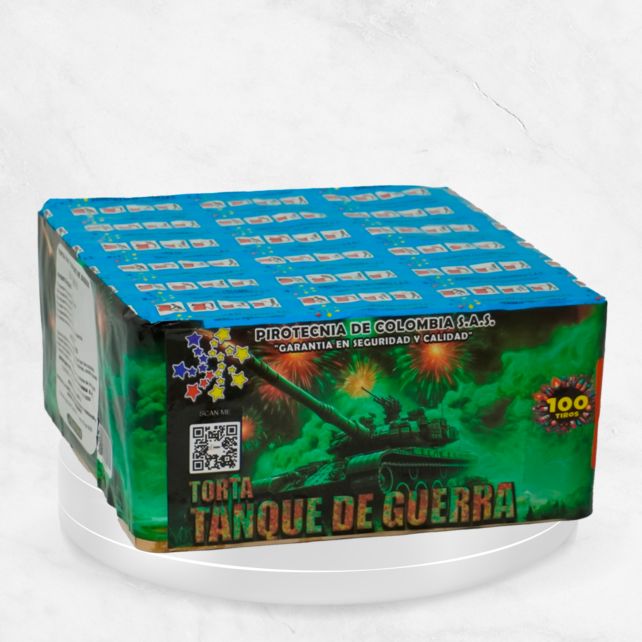 Torta 100 Tiros Tanque de Guerra x Unidad
